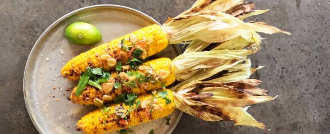 Grilled corn with chilli, lime & miso butter