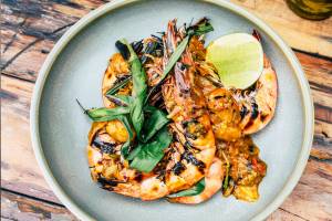 Grilled prawns by Andy Allen