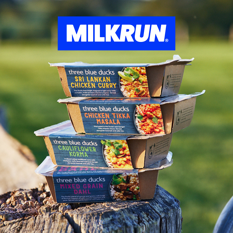 Three Blue Ducks ready-made meals stocked on Milkrun