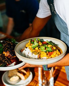 Lunch and dinner at Three Blue Ducks at URBNSURF Melbourne