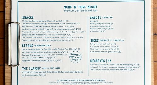 Surf 'N' Turf Night in Byron!