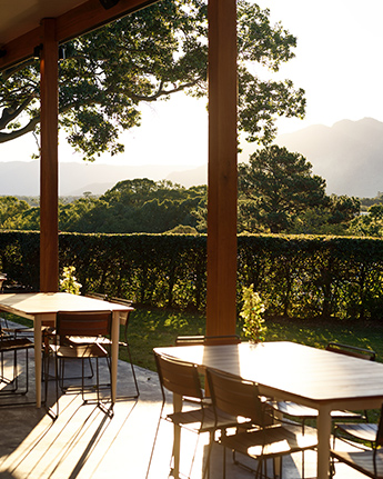 Sunset drinks at Three Blue Ducks Bellingen