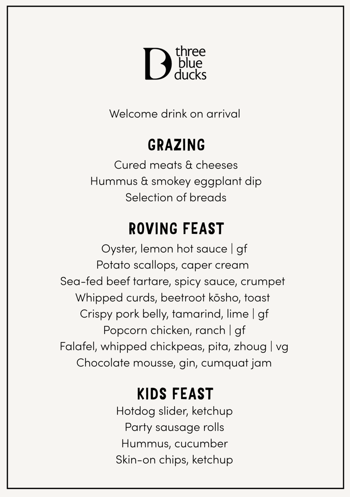 BYRON NYE MENU